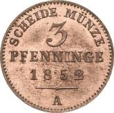 Reverse 3 Pfennig 1852 A