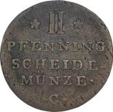 Reverse 2 Pfennig 1821 C