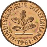 Reverse 2 Pfennig 1961 G