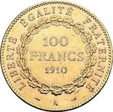 Reverse 100 Francs 1910 A