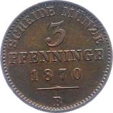 Reverse 3 Pfennig 1870 B