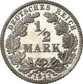 Obverse 1/2 Mark 1911 G