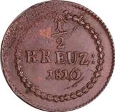 Reverse 1/2 Kreuzer 1810