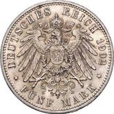 Reverse 5 Mark 1902 A Prussia