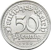 Obverse 50 Pfennig 1920 D