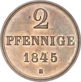 Reverse 2 Pfennig 1845 B