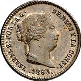 Obverse 5 Céntimos de real 1863