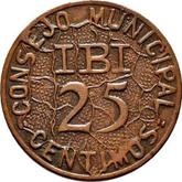 Reverse 25 Céntimos 1937 Ibi