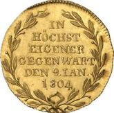 Reverse Ducat 1804 I.L.W. Visit to the Mint