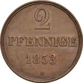 Reverse 2 Pfennig 1853 B