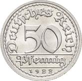 Obverse 50 Pfennig 1922 J