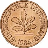 Reverse 2 Pfennig 1984 D