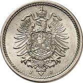 Reverse 5 Pfennig 1889 J