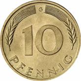 Obverse 10 Pfennig 1984 G