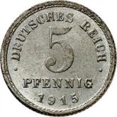 Obverse 5 Pfennig 1915 D