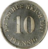 Obverse 10 Pfennig 1911 D