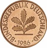 Reverse 2 Pfennig 1986 G