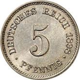 Obverse 5 Pfennig 1898 E