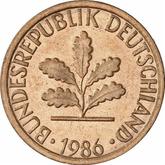 Reverse 1 Pfennig 1986 F