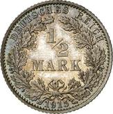 Obverse 1/2 Mark 1915 J