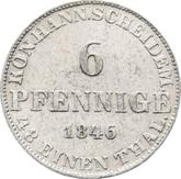 Reverse 6 Pfennig 1846 B