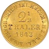 Reverse 2 1/2 Thaler 1843 S