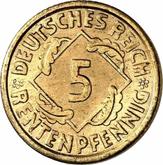 Obverse 5 Rentenpfennig 1923 G