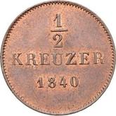 Reverse 1/2 Kreuzer 1840