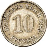 Obverse 10 Pfennig 1889 J