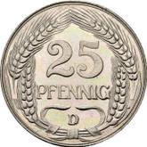 Obverse 25 Pfennig 1911 D