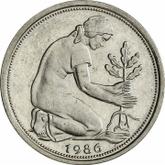 Reverse 50 Pfennig 1986 D