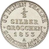 Reverse 1/2 Silber Groschen 1853 A