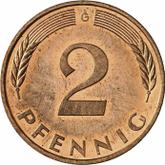 Obverse 2 Pfennig 1995 G