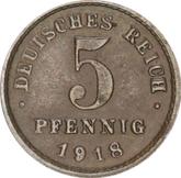 Obverse 5 Pfennig 1918 E