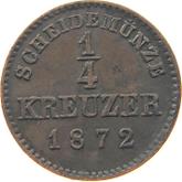 Reverse 1/4 Kreuzer 1872
