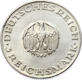 Obverse 3 Reichsmark 1929 D Lessing