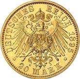 Reverse 20 Mark 1895 A Saxe-Coburg-Gotha