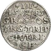 Reverse 3 Groszy (Trojak) 1585 Riga