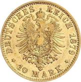Reverse 10 Mark 1879 J Hamburg