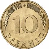 Obverse 10 Pfennig 1980 G