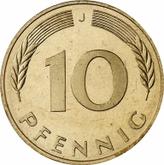 Obverse 10 Pfennig 1980 J