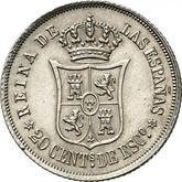 Reverse 20 Céntimos de escudo 1868