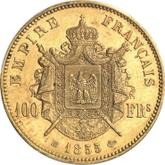 Reverse 100 Francs 1855 BB