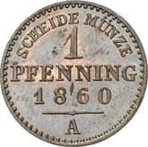 Reverse 1 Pfennig 1860 A