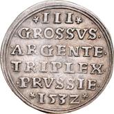 Reverse 3 Groszy (Trojak) 1532 Torun