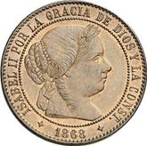 Obverse 2 1/2 Céntimos de Escudo 1868 OM
