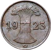Reverse 1 Rentenpfennig 1923 G