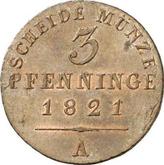Reverse 3 Pfennig 1821 A