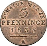 Reverse 3 Pfennig 1838 A