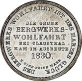 Reverse Thaler 1830 Silver Mines of Clausthal